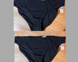 X2 XL Aerie Women&#39;s Ribbed Bikini Bottoms In Black BNWTS $24.95 - £16.02 GBP