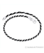 2.5mm Roc Link 2-Tone Spiral .925 Sterling Black &amp; Silver Italian Chain ... - $799.61 MXN+