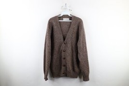 Vtg 70s Streetwear Mens XL Atomic Flece Shetland Wool Knit Cardigan Swea... - £109.02 GBP