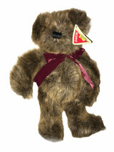 10” Brown Dakin Teddy Bear W/ Maroon Ribbon w/ Tags - £6.15 GBP