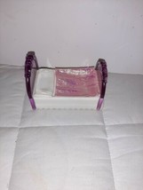 Fisher Price Loving Family 1993 Dream Dollhouse Purple White Twin Bed Pink Sheet - $20.39