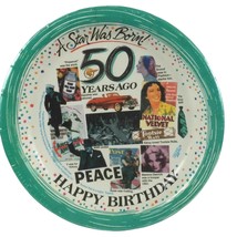Vintage 1994 Happy Birthday  8 Coated Dessert Plates 8 Paper Art James River Co - £11.14 GBP