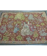 4&#39; X 5&#39; Antique TAPESTRY Belgium Hand Made Petitpoint Needlepoint One Of... - £385.44 GBP