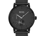 Orologio Hugo Boss da uomo al quarzo nero con quadrante in acciaio... - £100.55 GBP