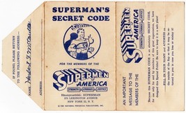 Supermen of America Member&#39;s Superman&#39;s Secret Code Rare Mailer Version ... - $99.99