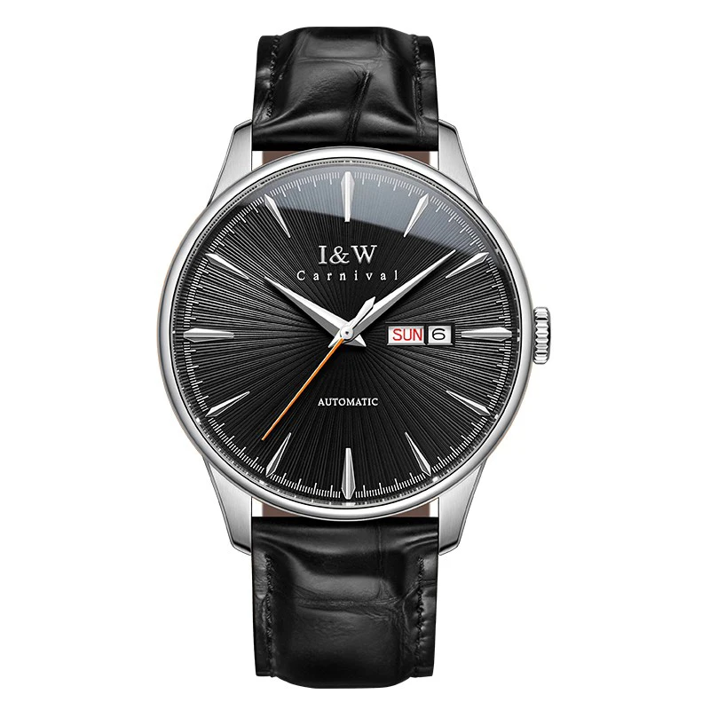 Reloj Hombre Switzer  I&amp;W New Dress Watch Men Automatic Business  Sapphire Calen - £222.37 GBP