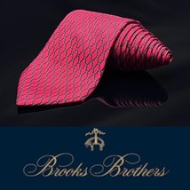 Brooks Brothers Makers Neck Tie Red Chain Links Chainlink 100% Silk Tie - £28.86 GBP
