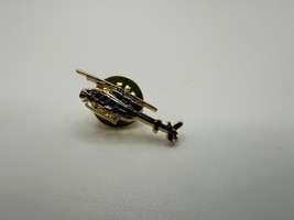 Vintage Gold Helicopter Lapel Pin 2.6cm - $7.60