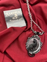 Alchemy England Black Cat P895 Feline Mirror Necklace Gothic Pendant IN HAND - £35.97 GBP