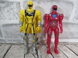Power Rangers Movie Red translucent Ranger 5&quot; figure &amp; 2005 Yellow Mystic Force - £7.77 GBP