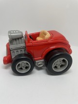 FISHER PRICE  MATTEL HOT ROD Red Rolls Great - $9.82