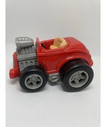 FISHER PRICE  MATTEL HOT ROD Red Rolls Great - $9.82