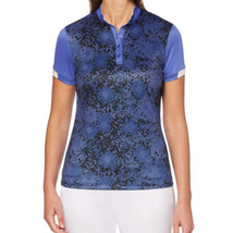 PGA TOUR Womens Activewear Printed Short Sleeve T-Shirt Amparo Blue Size Small - £29.93 GBP