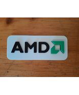AMD Logo Sign 3D Printed PC Gaming Collectible Ryzen Radeon Desk Display - $14.69