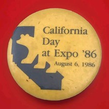 California Day Expo 86 Vintage Pin Button Pinback Vancouver 1986 Exposition 80s - £10.02 GBP