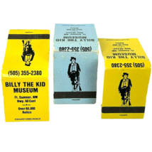 Billy The Kid Museum 3 Vintage Matchbook Bundle Unstruck Ft Sumner New Mexico - £14.31 GBP