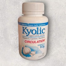 1 x Kyolic Aged Garlic Extract Vitamin E Cayenne Hawthorn Circulation 100ct 5/25 - £21.01 GBP