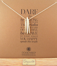 Dogeared 18&quot; + 2&quot; Extender Gold Dipped Dare to... 3 Spears Necklace NEW - £66.23 GBP