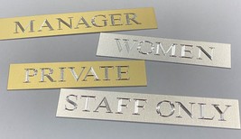 Engraved 10x2 8x2 Custom Name Plate Office Wall Door Desk Metal Sign Plaque - £13.33 GBP - £14.11 GBP