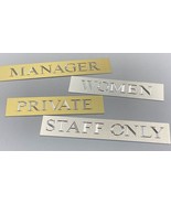 Engraved 10x2 8x2 Custom Name Plate Office Wall Door Desk Metal Sign Plaque - £13.32 GBP+