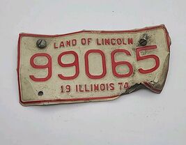 Vtg Original 1974 Illinois Motorcycle License Plate Garage Classic Biker... - $21.13 CAD