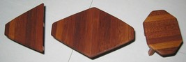 1:12 Miniature Coffee Table &amp; 2 End Tables in Solid Mahogany OOAK Artisan Signed - $16.00