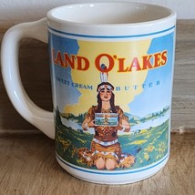 Vintage Land O&#39;Lakes Mug Sweet Cream Butter Native American Advertising Coffee - £18.12 GBP