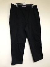 Gloria Vanderbilt Women&#39;s  Black Pants Size 16 Pull on  High Rise Stretch - £11.51 GBP