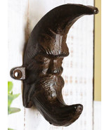 Pack Of 2 Rustic Cast Iron Rust Antiqued Celestial Half Crescent Moon Wa... - £22.77 GBP