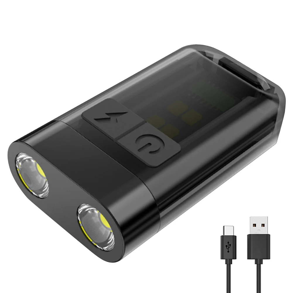 Mini Flashlight Clip on Cap Light 9 Light Mode IPX4 Waterproof for Outdoor - £12.13 GBP