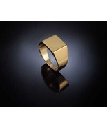 Solid 14k Yellow Gold Mens Wedding Engagement Anniversary Statement Groo... - £779.97 GBP