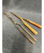 2 Antique Curling irons vintage metal crimper hair Care - $9.90