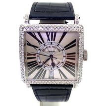 Franck Muller Master Square 6000 35mm 18k White Gold Diamond Bezel - $12,995.00