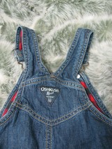 Oshkosh Bgosh Vestbak Denim Jean Overalls 24M Toddler Boys Red Plaid Lined - £13.15 GBP