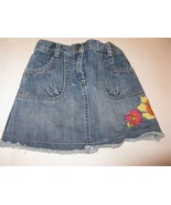 Janie and Jack Toddler Girls 2T Denim Embroidered Fringe Skirt EUC - $12.16