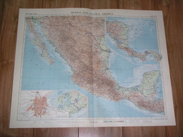 1957 Vintage Map Of Mexico Yucatan Panama Canal / Scale 1:5,500,000 - £21.78 GBP