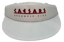 Vintage Caesars Hat Cap Visor White Adjustable Size Atlantic City Casino Gamble - £13.99 GBP