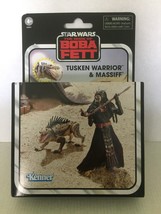 NEW Star Wars: The Book of Boba Fett Tusken Warrior and Massiff 3.75&#39;&#39; A... - $22.46