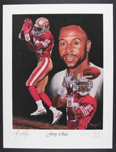 Jerry Rice Signed Autographed 18x22 Print SF 49ers - COA Matching Holograms - £117.99 GBP