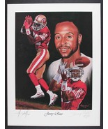 Jerry Rice Signed Autographed 18x22 Print SF 49ers - COA Matching Holograms - £117.95 GBP