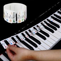 Wojim - Removable Piano Keyboard Note Labels (61 Keys) And Piano Keyboard - £16.77 GBP