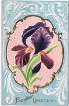 Birthday Postcard Orchid Blue Background  - £1.66 GBP