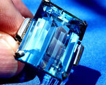 LONDON blue Topaz Deco Engagement Ring Vintage ORIGINAL Statement 14K WH... - $4,460.25