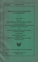 Mineral and Water Resources of Washington: United States Senate Report - £17.24 GBP