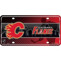 Calgary Flames Nhl Ice Hockey Metal License Plate Made In Usa - £24.04 GBP