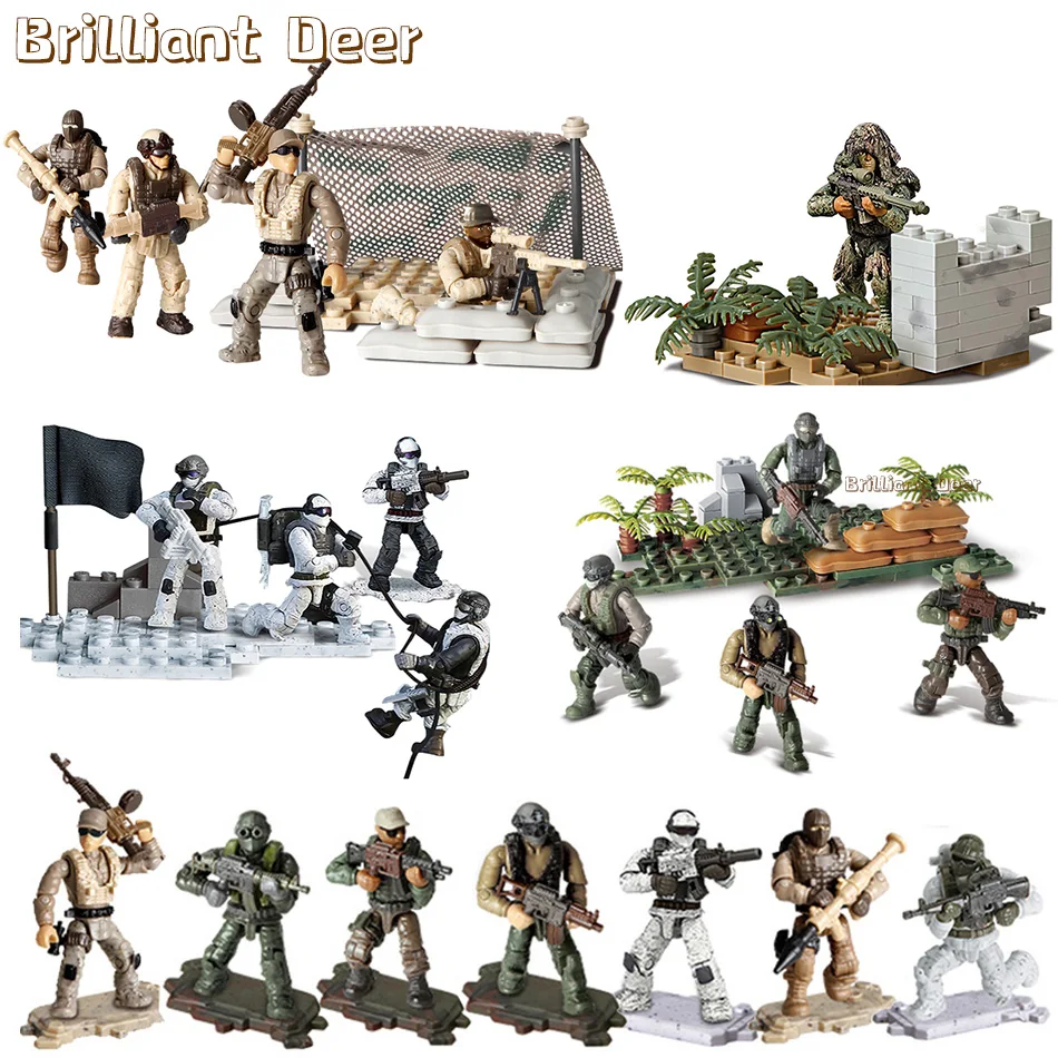Jungle Snow Desert Combat Scene Special Force WW2 Military Toy Soldiers Action - £11.34 GBP
