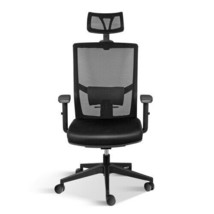 Office Ergonomic Mesh Computer Chair with Wheels &amp; Arms - Black - £146.30 GBP