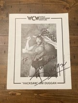 Hacksaw Jim Duggan Hand Signed Original Official 1997 Wcw Promo Photo Wwe Wwf - £15.62 GBP