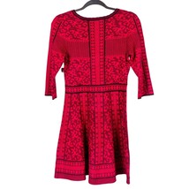 GB Girls Sweater Tapestry Dress XL Red Black Christmas Winter Party Modest Twirl - £25.18 GBP
