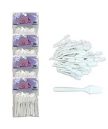 4 Packs 2.5&quot; White Small Plastic Makeup Cosmetic Facial Mask Spatula Scoop - £13.29 GBP